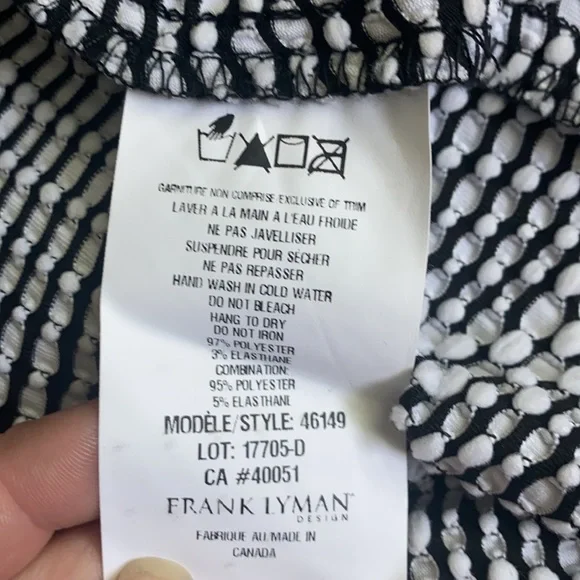 Frank Lyman abstract polka dot wired collar jacket cardigan 6 - Picture 4 of 4